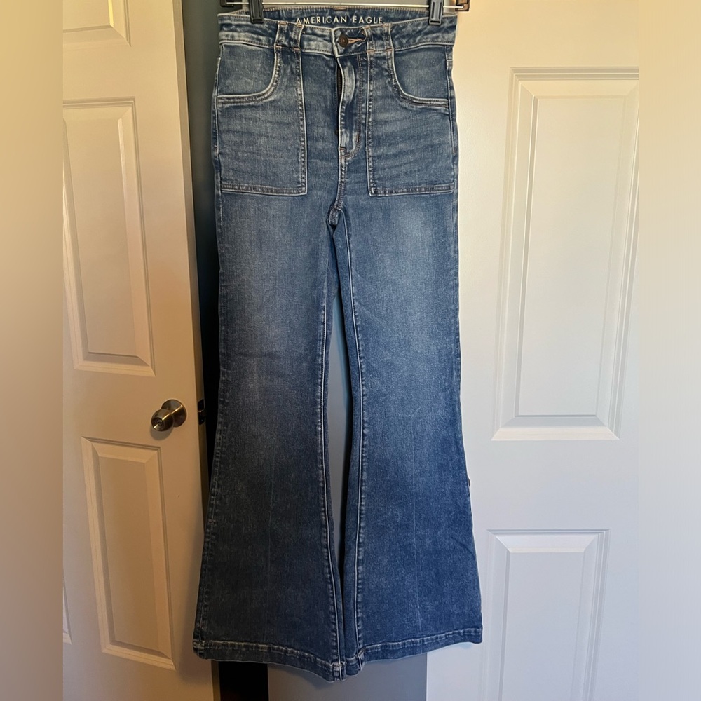 American Eagle High Rise Flare Denim